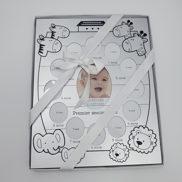 Other - French Baby's First Year Keepsake Picture Frame Silver NEW